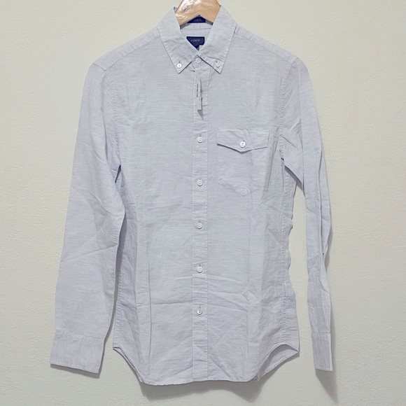 JCREW slim linen cotton blend Baird McNutt shirt